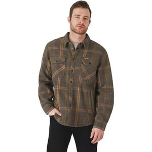 NWT Can-Am Men's Flannel Long Sleeve Shirt Army Green Sz XL 454553